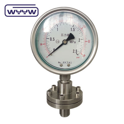 qualité  60mm Diaphragm Pressure Gauge SS316 Industrial Pressure Meter usine