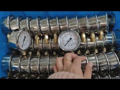 Acier inoxydable 63 mm connexion radiale huile de glycérine remplie 600 bar jauge de pression hydraulique