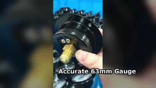 bride avant, acier noir, connexion en laiton. Support d'ours 2,5" 63 mm 0 ~ 0,6 MPa,