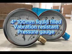 Boîtier chromé 4" 100 mm 0~2,5MPa/0~1MPa et lunette chromée,