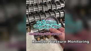 Boîtier en acier inoxydable de 2,5 pouces de 63 mm, rempli de glycérine