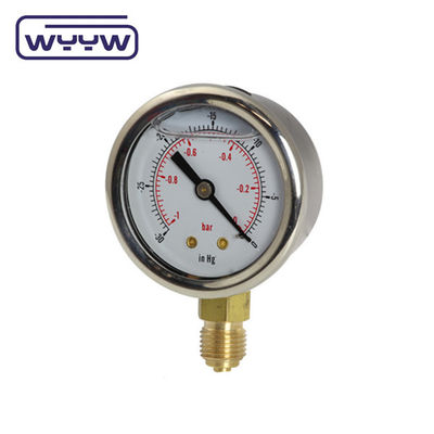 sous vide composé sec ss304 connexion de fond G1/2&quot; 4 pouces bon prix jauge de pression -1+1bar