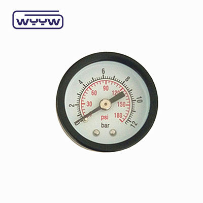 Casse en plastique à double échelle, jauge de pression sous vide, monture arrière 1 1/2 &quot; 40 mm -1bar-0bar Casse en acier