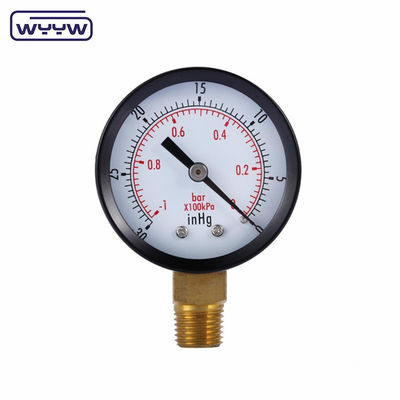 Manomètre de pression sous vide en acier monture de fond WYYW