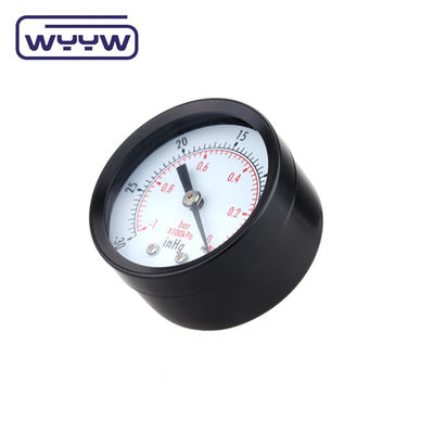 40 mm -100-0 Kpa Manomètre à vide Gauge Monture inférieure boîtier en acier avec connexion en laiton