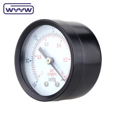 Indicateur de pression négative en acier -0,1Mpa Monture arrière 60mm