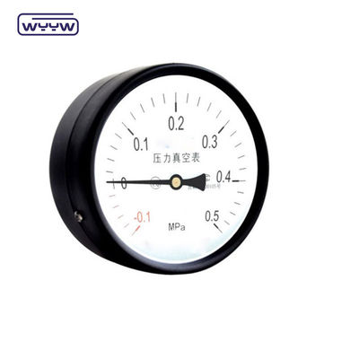 Indicateur de pression négative en acier -0,1Mpa Monture arrière 60mm
