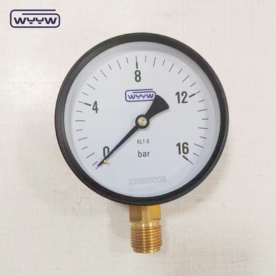 Manomètre à air d'eau de 4 pouces général CL1.6 1/2 &quot;bsp 10bar 16bar tube de bourdon 100mm manomètre de pression