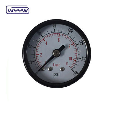 Bonne qualité prix compétitif gaz naturel 50 mm en acier noir boîtier bar psi double échelle 1/8 &quot;bsp manomètre axial