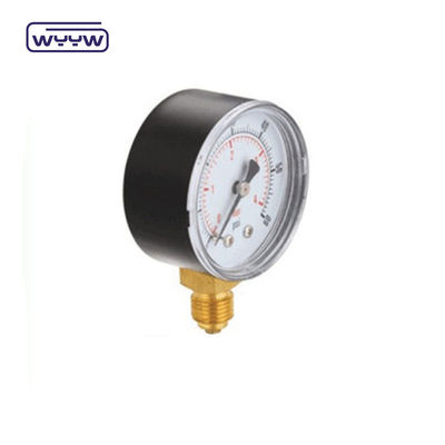 50 mm de haute qualité, manomètre à sec, boîtier en acier noir, manomètre hydraulique, manomètre à air