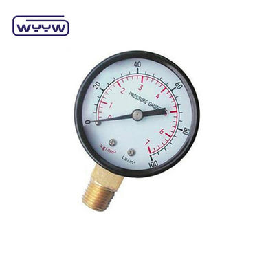 50 mm de haute qualité, manomètre à sec, boîtier en acier noir, manomètre hydraulique, manomètre à air