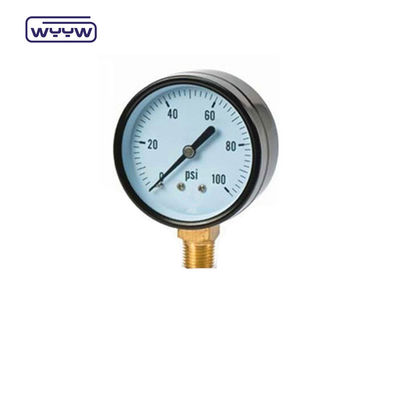 50 mm de haute qualité, manomètre à sec, boîtier en acier noir, manomètre hydraulique, manomètre à air