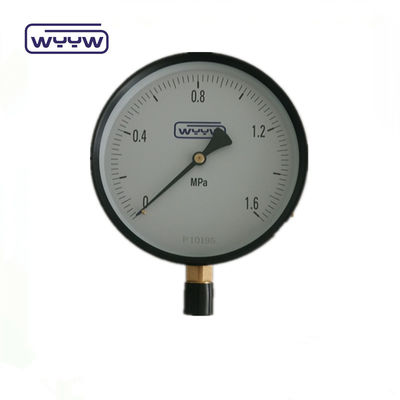 150 mm de haute qualité, manomètre à sec, boîtier en acier noir, manomètre hydraulique, manomètre de pression aérienne