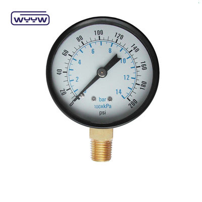 WYYW boîtier en fer de 100 mm MS manomètre de connexion au fond 16 bar