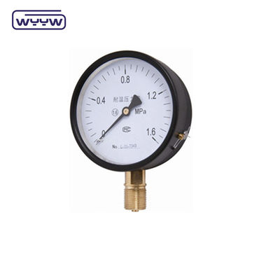 WYYW boîtier en fer de 100 mm MS manomètre de connexion au fond 16 bar