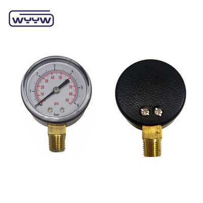 WYYW manomètre de pression prix connexion de fond 2 &quot; 50mm boîtier en plastique manomètre de pression de l'air lpg manomètre de gaz