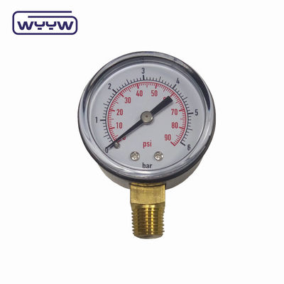 WYYW manomètre de pression prix connexion de fond 2 &quot; 50mm boîtier en plastique manomètre de pression de l'air lpg manomètre de gaz