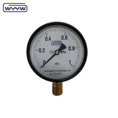 Le jaugeur de pression de tuyaux d'eau 100 mm 4 pouces M20X1.5 en acier noir prix bon marché manomètre 20 psi