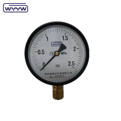 Le jaugeur de pression de tuyaux d'eau 100 mm 4 pouces M20X1.5 en acier noir prix bon marché manomètre 20 psi