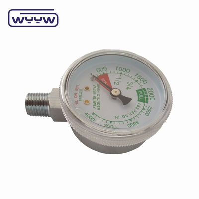 Prix d'usine 0-4000psi chrome à usage médical sans entrée de fond d'huile 50mm chrome cylindre d'oxygène manomètre de pression