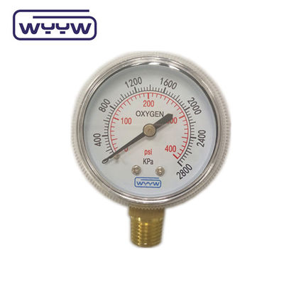 Prix d'usine 0-4000psi chrome à usage médical sans entrée de fond d'huile 50mm chrome cylindre d'oxygène manomètre de pression