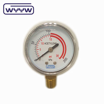 2 &quot; Manomètre de jauge de pression de gaz général Monture inférieure 50 mm