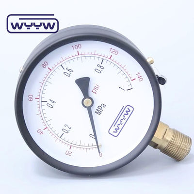 Manomètre de pression de 4 pouces à double barre d'échelle et manomètre de pression à sec d'eau à air psi M20X1.5 ou G1/2&quot;