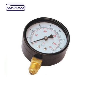 Manomètre à gaz à monture inférieure, manomètre de pression pour cylindre à oxygène