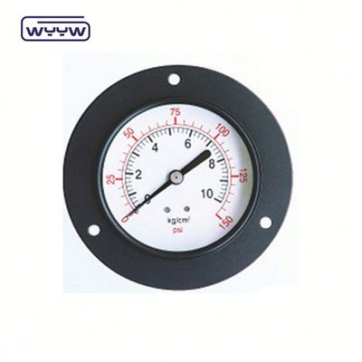 Manomètre de mesure de la pression de la chaudière à vapeur Monture inférieure avec boîtier en acier noir