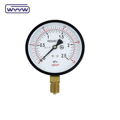 OEM KL 1.6 jauge de pression standard montée en acier / matériau en laiton