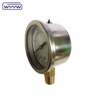 -30inHg Vacuum Compound Gauge Huile de remplissage de connexion inférieure 1/4 &quot; Bsp 2&quot; manomètre de pression