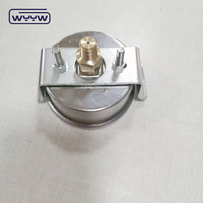 ss304 prise hydraulique 1/4&quot; bsp 2,5&quot; manomètre de pression axiale rempli de liquide de la pince