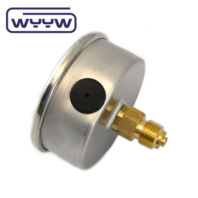 En837-1 63mm arrière tout en acier inoxydable cuivre bordeaux tubes jauge de pression 0-20bar/0-300psi 1/4 &quot;NPT fil