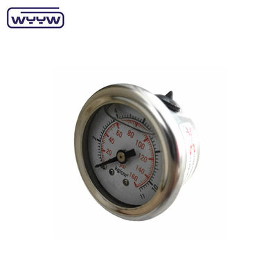 40mm centrifugeur arrière OEM 1/4 &quot;bsp npt 1,5 pouce visage glycérine rempli manomètre de pression