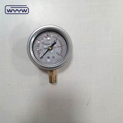 Oem pour le manomètre de pression industriel gratuit pénumatique 1/4&quot;G connexion radiale liquide rempli bar manomètre de pression 2,5&quot;
