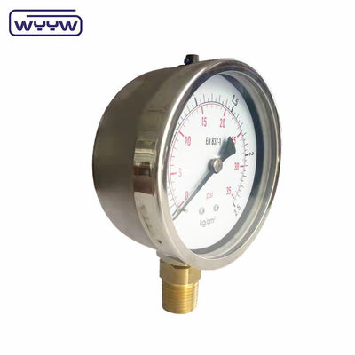 Nouveau produit boîtier chromé de la baïonnette 1/2 &quot;bsp barre d'entrée radiale psi 4&quot; manomètre de jauge de pression rempli de glycérine