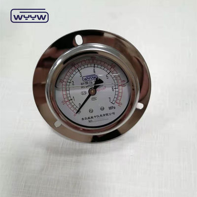 Type de bride EN837-1 CE hydraulique pneumatique 0-10bar 0-25bar 63mm 0-16BAR Manomètre de pression pour montage sur panneau