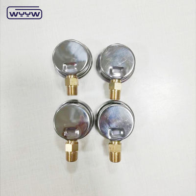 40 mm cadran ss304 cas de type pointeur de tube bourodon vertical 0-10bar / psi jauge de pression remplie d'huile 1-1/2
