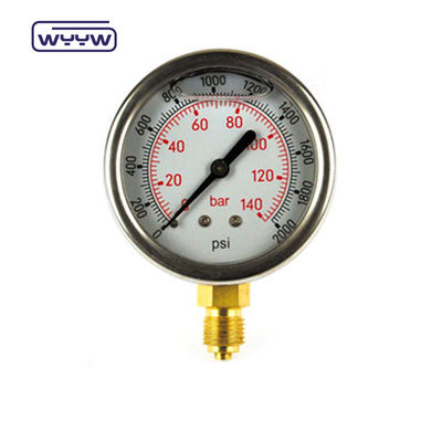 L'usine fournit DN65 en acier inoxydable haute résistance aux tremblements de terre 2,5 pouces 1/4 &quot;NPT L'huile liquide gabarit diesel