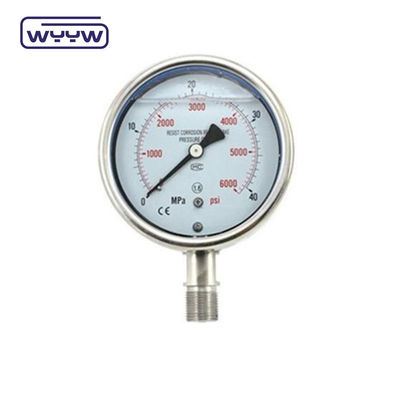 Pneumomètre hydraulique avec boîtier en acier inoxydable