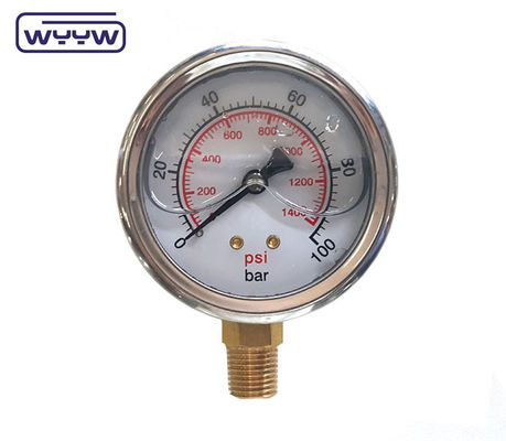 Chine OEM personnalisé en acier inoxydable hydraulique lubrifiant gauge gauge de pression,gauge de pression d'huile,mini gauge de pression différentielle d'air