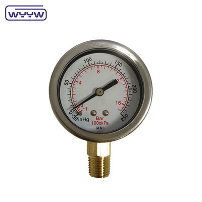 Éprouvettes hydrauliques remplies d'huile de 52 mm