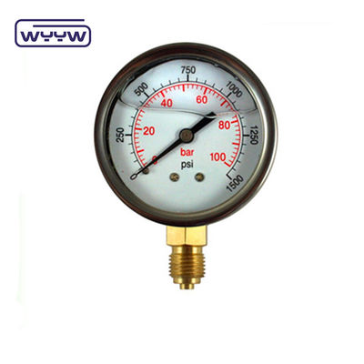 Manomètre hydraulique de pression industrielle 60 mm pour la glycérine