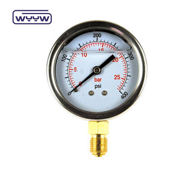 2.5&quot; Manomètre de pression anti-vibration monté en bas
