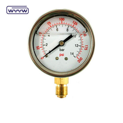 2.5&quot; Manomètre de pression anti-vibration monté en bas