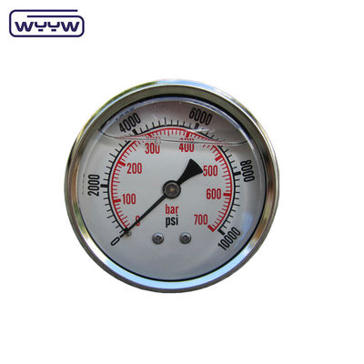 Manomètre de pression anti-vibration à huile axiale de 100 mm