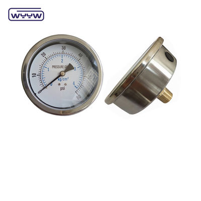Manomètre de pression anti-vibration à huile axiale de 100 mm