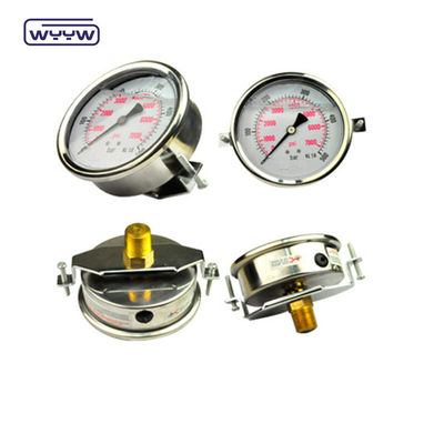 Manomètre de pression axiale à pince en U de 2,5 pouces / manomètre de pression de connexion arrière