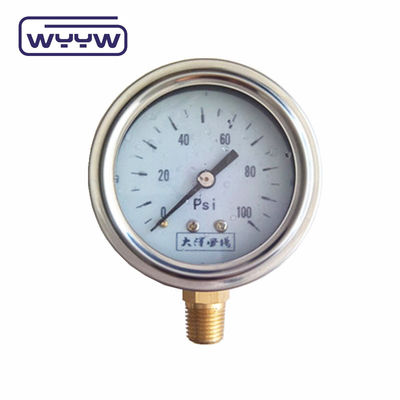 2.5 &quot;Glycérine remplie à l'huile de moteur, jaugeur de pression 2,5% de précision