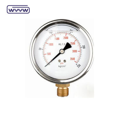 4&quot; pompe à boue remplie de liquide jauge de pression monture inférieure 1,6% précision